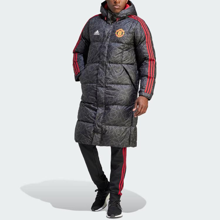 adidas Мужская пуховая куртка Manchester United Dna, черная, IA8535