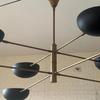 Mid Century Modern 8 Light Chandelier, Black Sputnik Ceiling Light for Living Room Bedroom Kitchen, E Base