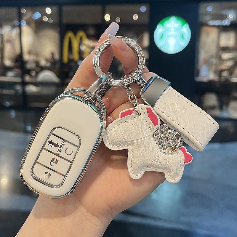 New TPU Car Remote Key Case Cover Shell For Honda Civic 11th HR-V CR-V 2 4 Buttons Protector Holder Fob Keyless Accessories