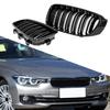 1Pair Front Grilles Auto Replacement Glossy Black Direct Grills 51137294803 51137294804 for