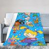 Супер Теплое Одеяло Дорожный Плед с Рисунком Rugrats Огурцы Фланелевое Покрывало Для Улицы Забавное Покрытие для Дивана-кровати