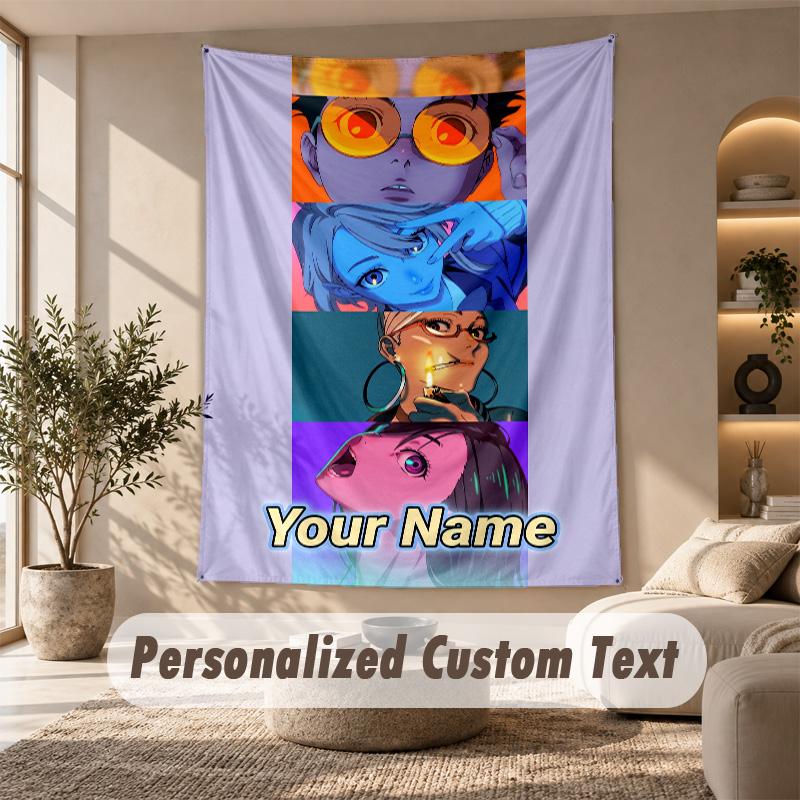 Tapestry Custom Name Text, Wall Hanging Tapestry Home Room DecorDandadan