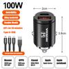 pzsh2 100W QC3.0 PD Mini Car Charger Fast Charging Car USB Type C Charger For Honda Civic FIT Accord Prelude CRV 5th City CRZ CRX Jazz