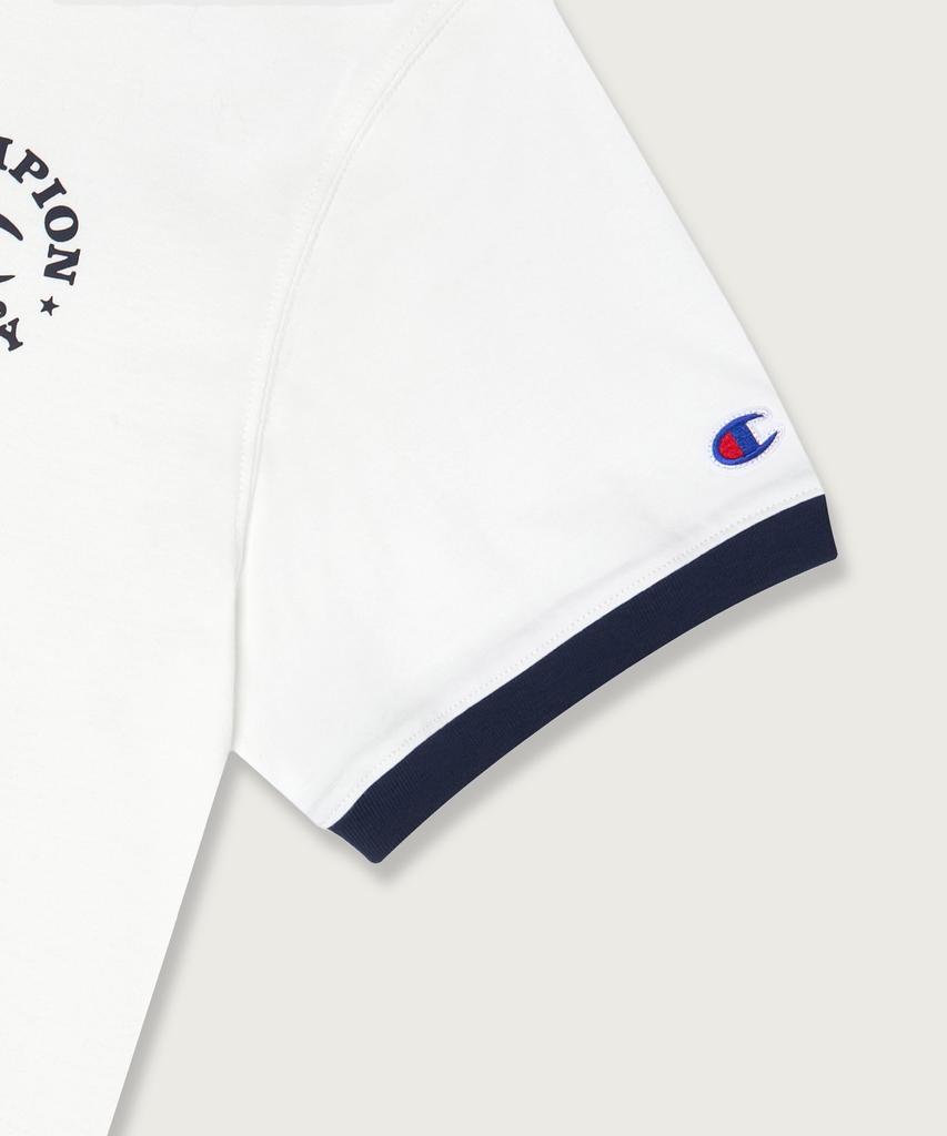 CHAMPION Graphic Print Ringer T-Shirt White