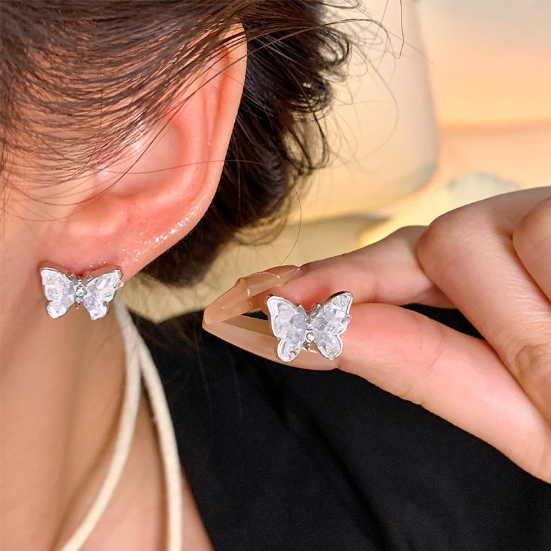 2025 Роскошные серьги-бабочки с жемчугом из серебра 925 пробы для женщин