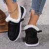 Autumn and Winter Footwear Plus Size Round-headed Flat-bottomed Snow Boots Thickened Warm Women's Shoes.
