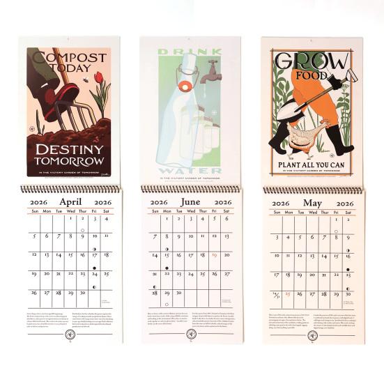 Настенный календарь Янв 2026 - Дек 2026 12-месячный планировщик