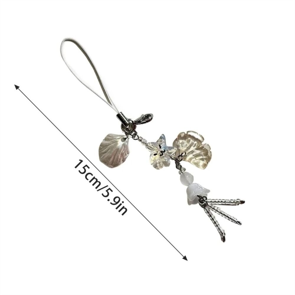 Ocean Style Jelly Fish Pendant Cellphone Strap Mobile Phone Chain Y2K Phone Lanyard Bag Keychain