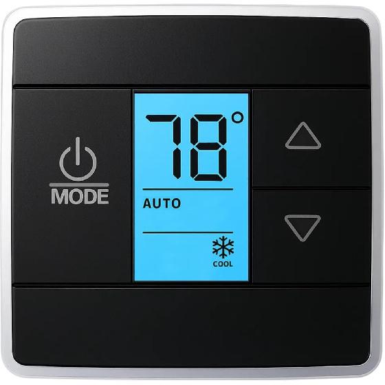 RV Thermostat Compatible With Dometic 3316250.712, 3-Wire Single Zone Control For Cool/Heat, 12V DC, Capacitive Touch, Blue Backlight
