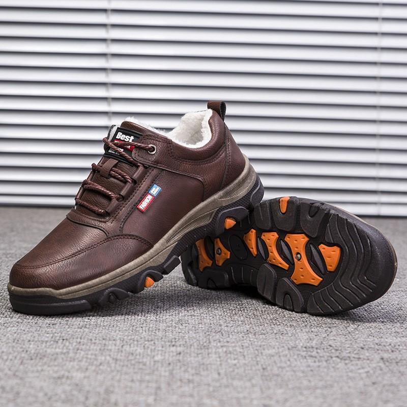 Men's Models Single Cotton Fall and Winter Casual Sneakers Household Low Casual Comfortable Men Boots Autumn Winter Warm Men Shoes