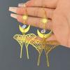 Glitter Sparkling Earrings Exaggerate Gorgeous Ear Cuff Exquisite Tassel Earrings Studs  Girls