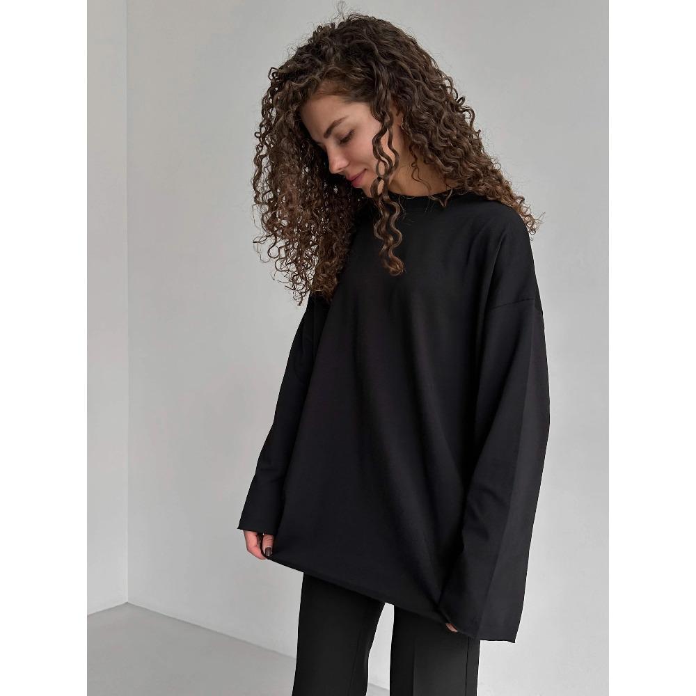 Hirsionsan Базовая футболка с круглым вырезом из 100% хлопка для женщин, свободный свитер большого размера, шикарные повседневные футболки, женские топы, одежда для девочек