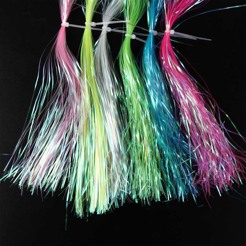 1mm Width Corrugated Flash Strands Fish Scale Gliss Glow Strands Tying Flash Tinsel  Jig Hook