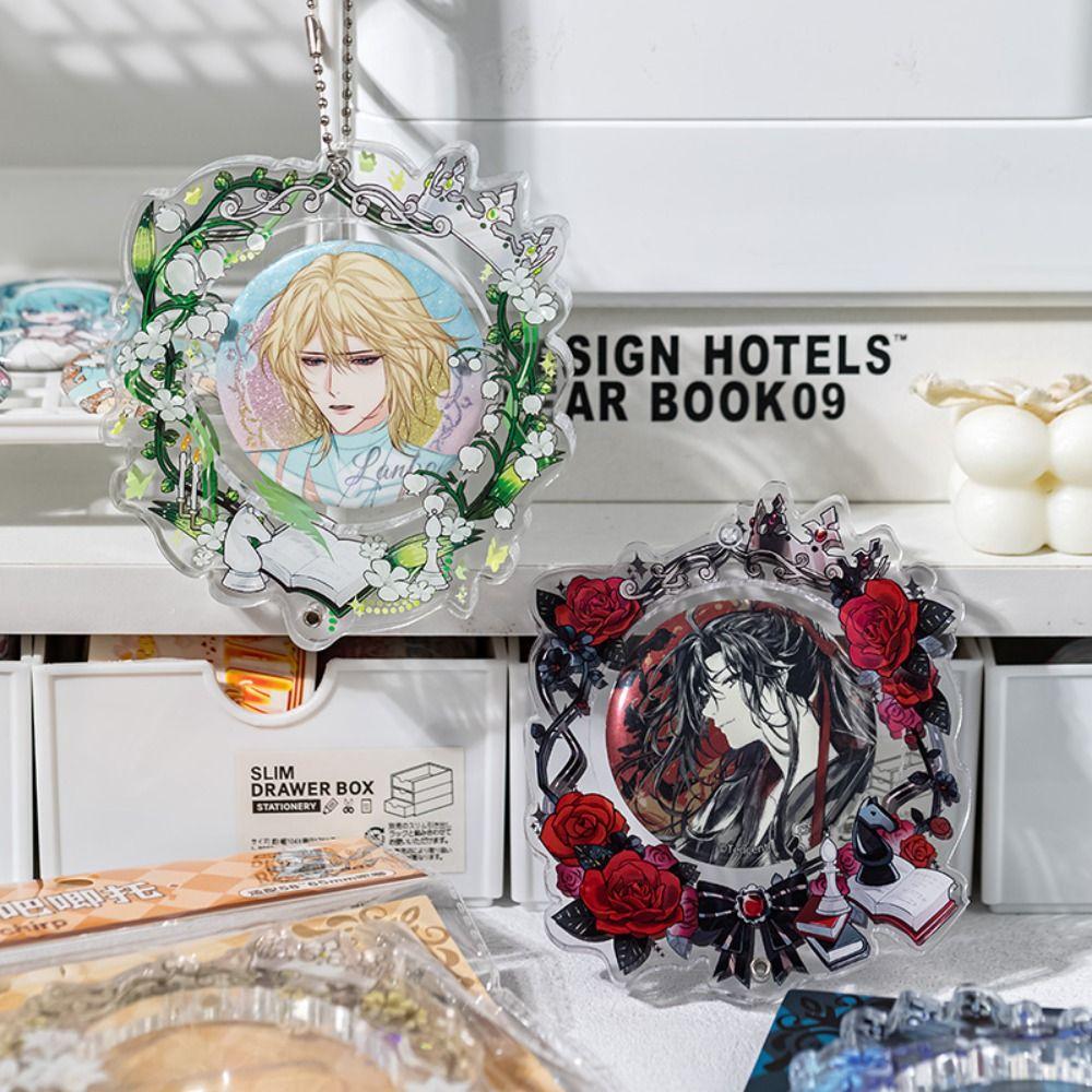 Creative Anime Badge Holder Badge Protector Acrylic Badge Flower Pins Display Base Backpack Decor