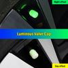 2/4 шт. универсальные флуоресцентные колпачки для автомобильных шин, светящиеся колпачки для стержня клапана для шин