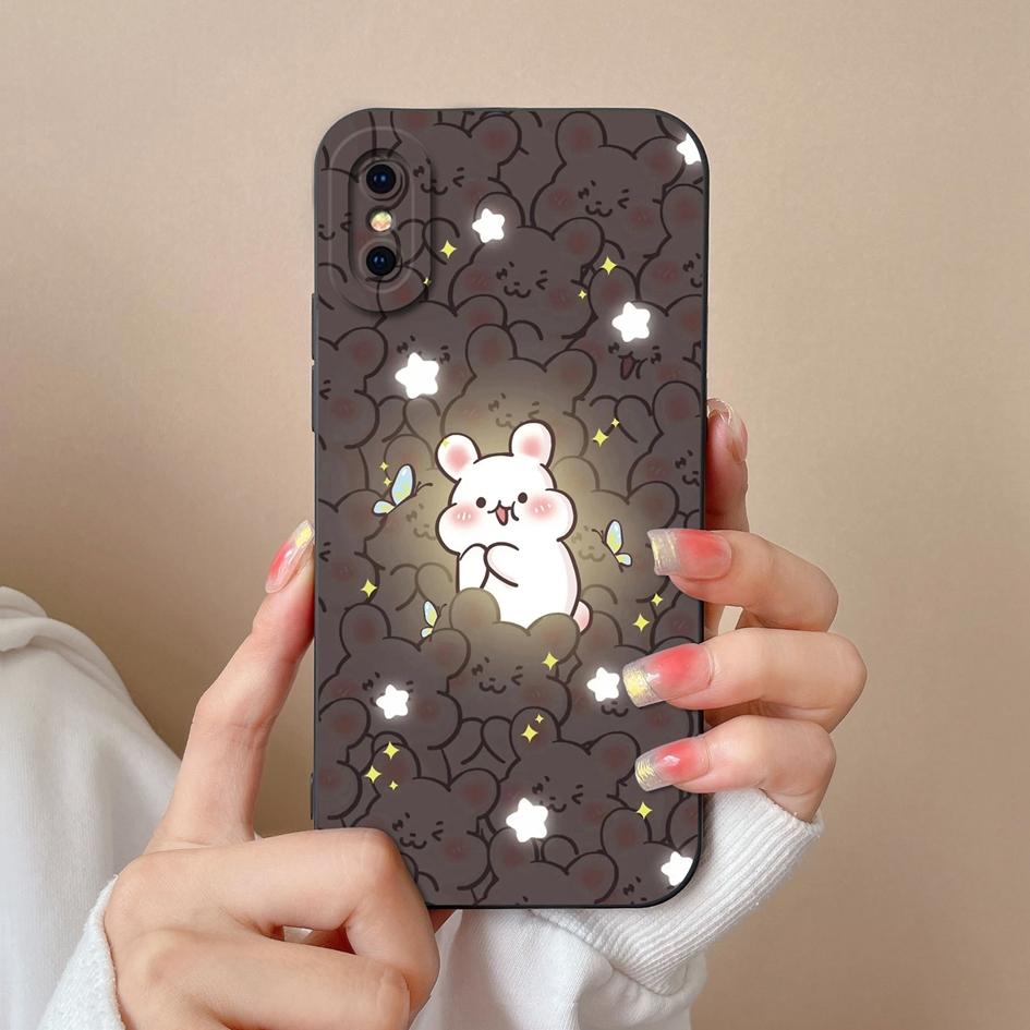 Милый чехол с рисунком лягушки-кролика для Apple iPhone 13 14 15 Pro Max 13 Mini 15 Plus X XS Max XR, задняя крышка, противоударный мягкий силиконовый бампер для iPhone Shell