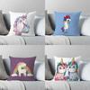 Cartoon Rainbow Horse Print Pillowcase Interior Decoration Office Living Room Home Pillowcase