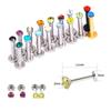 Multicolor 1.2*8mm Stainless Steel 16G Rhinestone Lip and Cartilage Stud