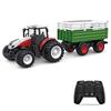 Remote Control Tractor, 1 : 24 Scale 2.4Ghz Remote Control Tractor Toy with Trailer Gripper Hay Bales Screwdriver Cows