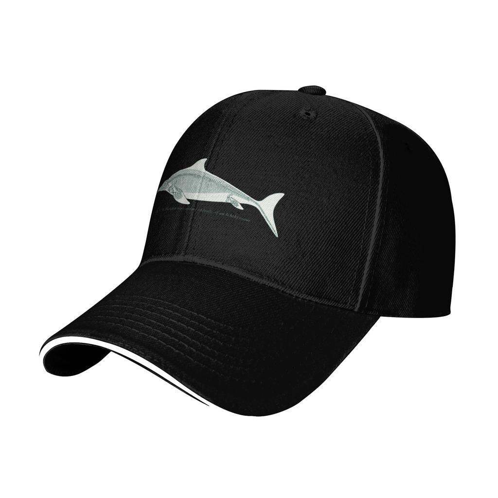 Fashion Ichthyosaur Vintage Paleontology Dinosaur PaleoArt  Curved Brim Baseball CapMakes The Face Look Smaller Mesh Cap