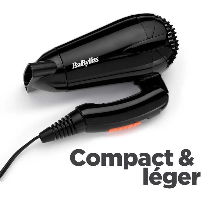 Sèche-cheveux - BaByliss - 5344E Travel Dry 2000 - Compact Léger avec poignée pliable