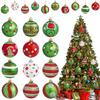 12Pcs 6cm Christmas Tree Ball Ornament Plastic Hanging Glitter Elf Ball for Christmas Home Decoration 2026 New Year Holiday Gift