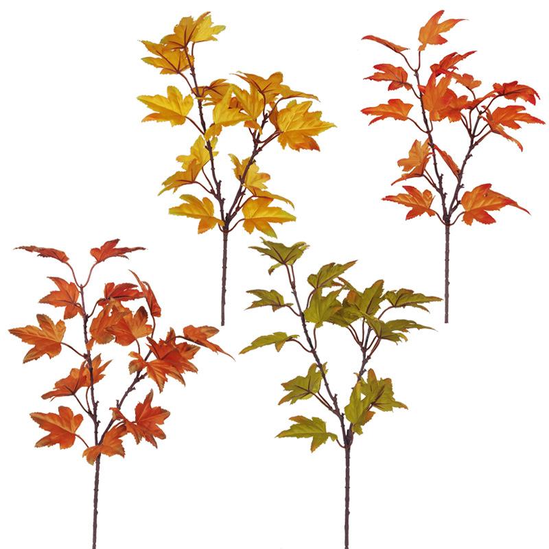 Artificial Canadian Maple Leaves Flower Arrangement Fall Thanksgiving Harvest Decor Home Party Wedding Centerpieces Decoration