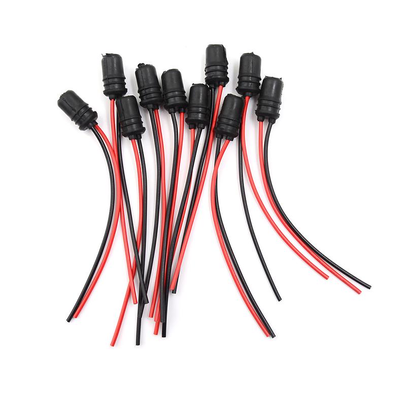 10 шт. T10 удлинитель патрона для лампочки, мягкая резиновая клиновидная основа