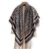Leopard Print Large Square Scarf Korean Version Versatile Warm Cashmere Scarf Women'S Thickened Women'S Scarf Cape Shawl