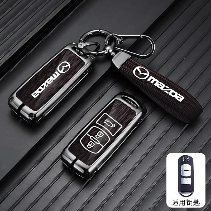 2026 Leather Car Smart Key Case Cover Shell For Mazda 2 3 6 Axela Atenza CX5 CX7 CX9 MX5 Remote Key Protector Case Auto Accessories