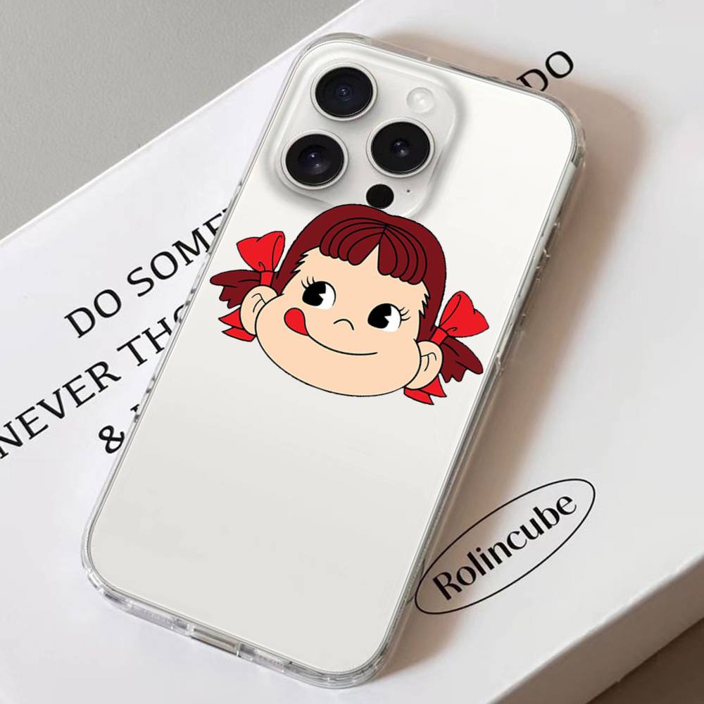 Чехол для телефона Fujiya Milky Peko Chan Для IPhone 17 16 15 11 14 12 13 16 Pro Max X XR XS Max Plus Прозрачный Мягкий Чехол