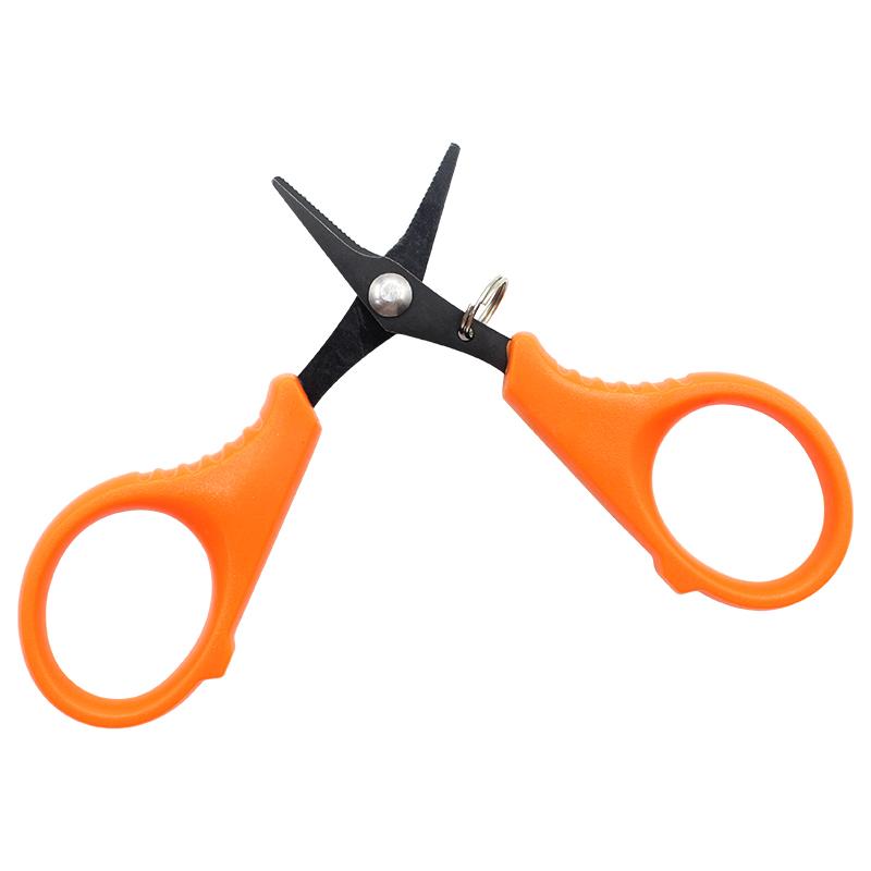 1 шт. Инструмент для ловли карпа, ножницы из нержавеющей стали для плетеной лески, зазубренная режущая кромка, подходит для резки плетеных аксессуаров для крючков