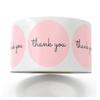 Pink Paper Label Stickers Foil Thank You Wedding Stickers Scrapbooking 1in 50-500pcs Envelope Seals Handmade Stationery Sticker