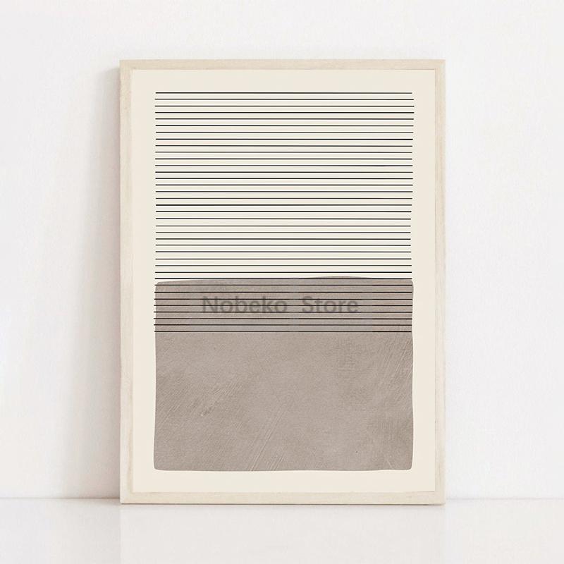 Современные Минималистичные Принты Холст Живопись Бежевый Простой Нейтральные Цвета Арт Постер Середина Века Настенное Искусство Картины Домашний Декор Комнаты