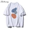 Shellsuning летние футболки с абстрактным принтом персонажей женские свободные эстетические графические футболки женские повседневные хлопковые женские топы с круглым вырезом
