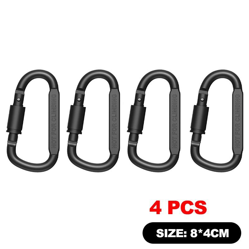 6pcs Carabiner Set Camping Survival Daily Keychain Key Chain Tactical Alloy Aluminum Caribiner Hook Outdoor Karabiners Clip Hook