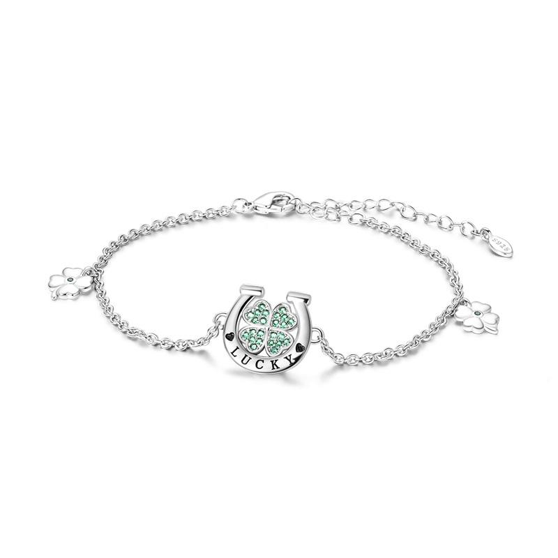 Fashion Lucky Sunflower Pendant Bracelets for Women Sparkling Zircon Infinity Symbol Bracelet Valentine's Day Jewelry