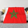 The Flag Of Morocco Blanket Fleece Funny Breathable Throw Blankets for Coverlet Winter