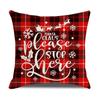 1 шт. наволочка с рождественским украшением Санта-Клаус, гном, рождественская елка, красная клетчатая подушка, набор для украшения комнаты, дома