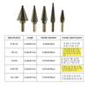 5Pcs Cobalt Titanium Step Drill Set 50 Sizes Drill Perforator Drilling Tools Set  Perforator Tool
