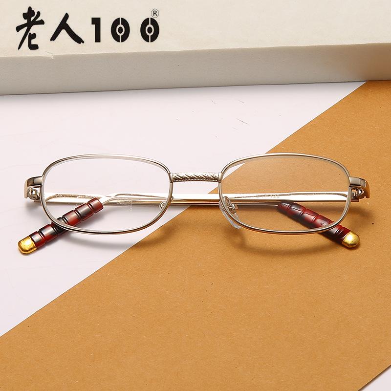 100 Ультралегкие 817 Очки для чтения из оптического стекла Мужские и женские одинаковые Металлические очки для пресбиопии
