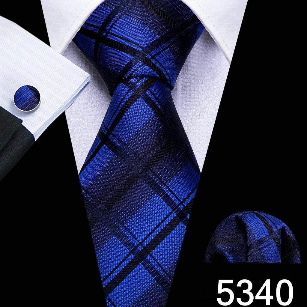 Мужской галстук Barry.Wang, жаккардовый шелковый галстук с узором пейсли, набор квадратных запонок с карманом