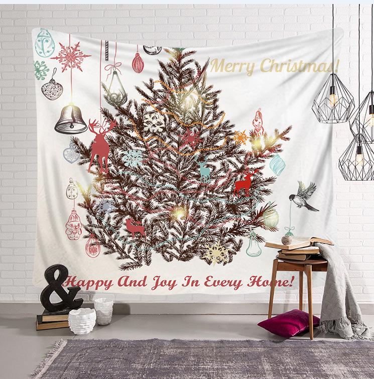 Christmas Print Pattern Tapestry Bedroom Living Room Wall Decor Background Fabric Home Decor Tapestry Tapeçaria De Natal