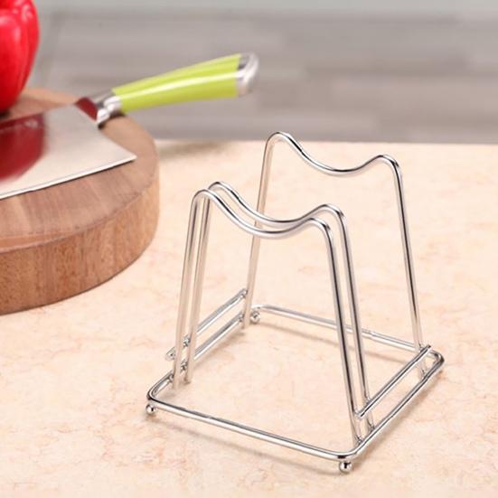 Органайзер для разделочной доски. Высокопрочная органайзер для кладовой. Подставка для разделочной доски из нержавеющей стали квадратной формы.