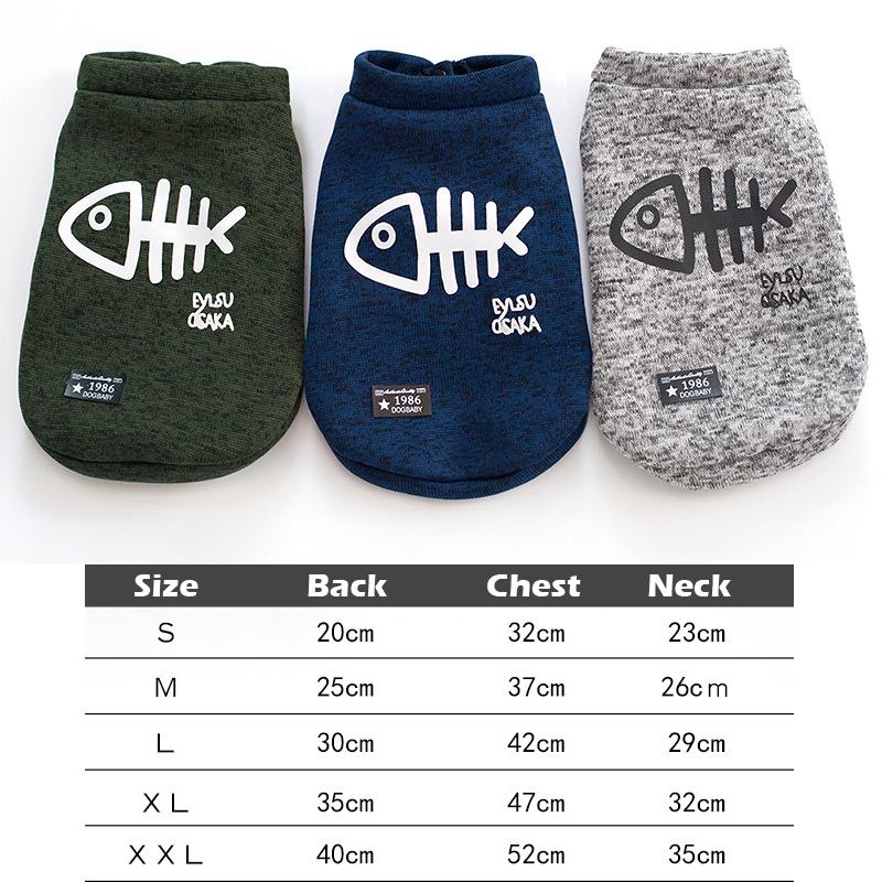 Одежда для кошек Fishbone, теплая зимняя толстовка для кошек, собак, щенков, пальто для сфинксов, чихуахуа, куртка для пуделя