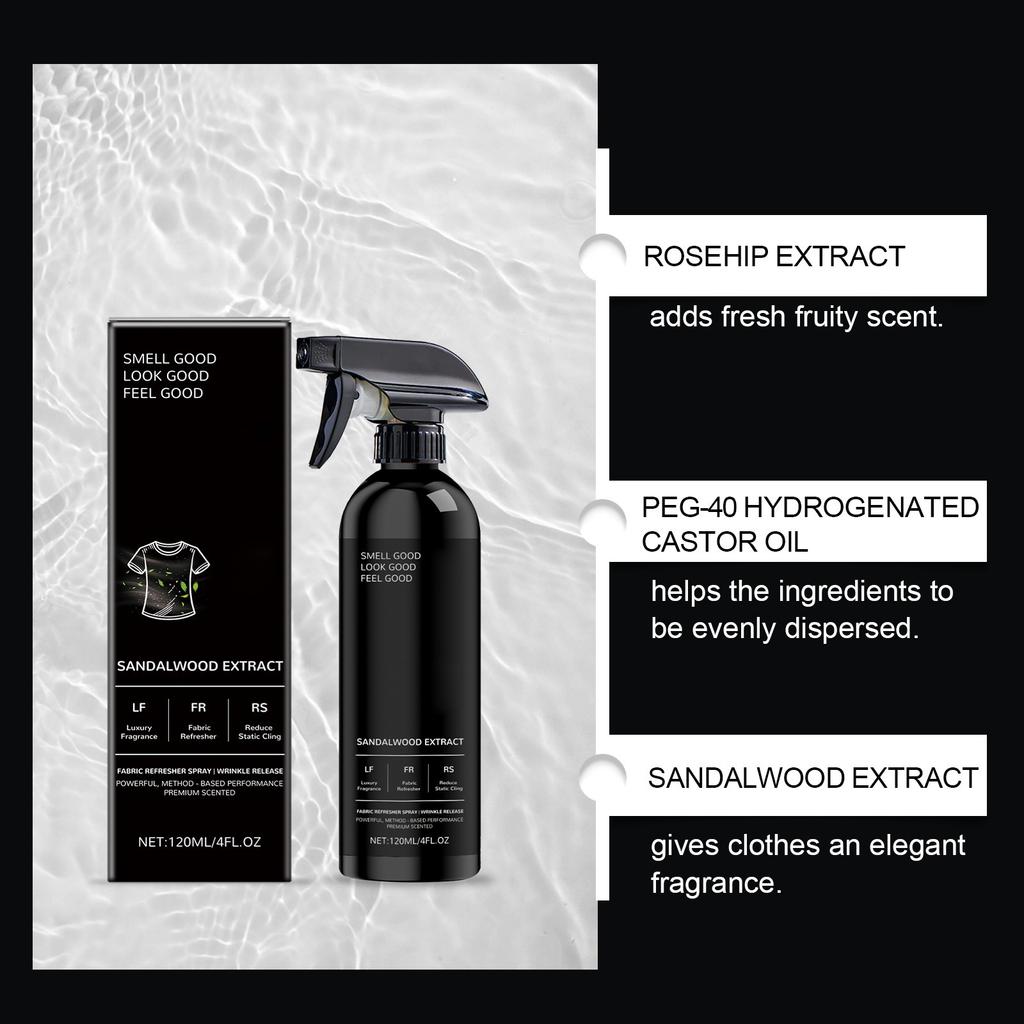 Освежитель одежды спрейУдобный спрей для тканейРоскошный ароматДестатизирует, не повреждая ткани 120 мл