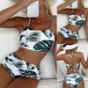 Модный горячий летний женский купальник с принтом, бикини, двухсекционный купальник бикини