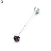Men's Formal Shirt Collar Pin Rhinestone Bar Clasp Clip Barbell Lapel Stick