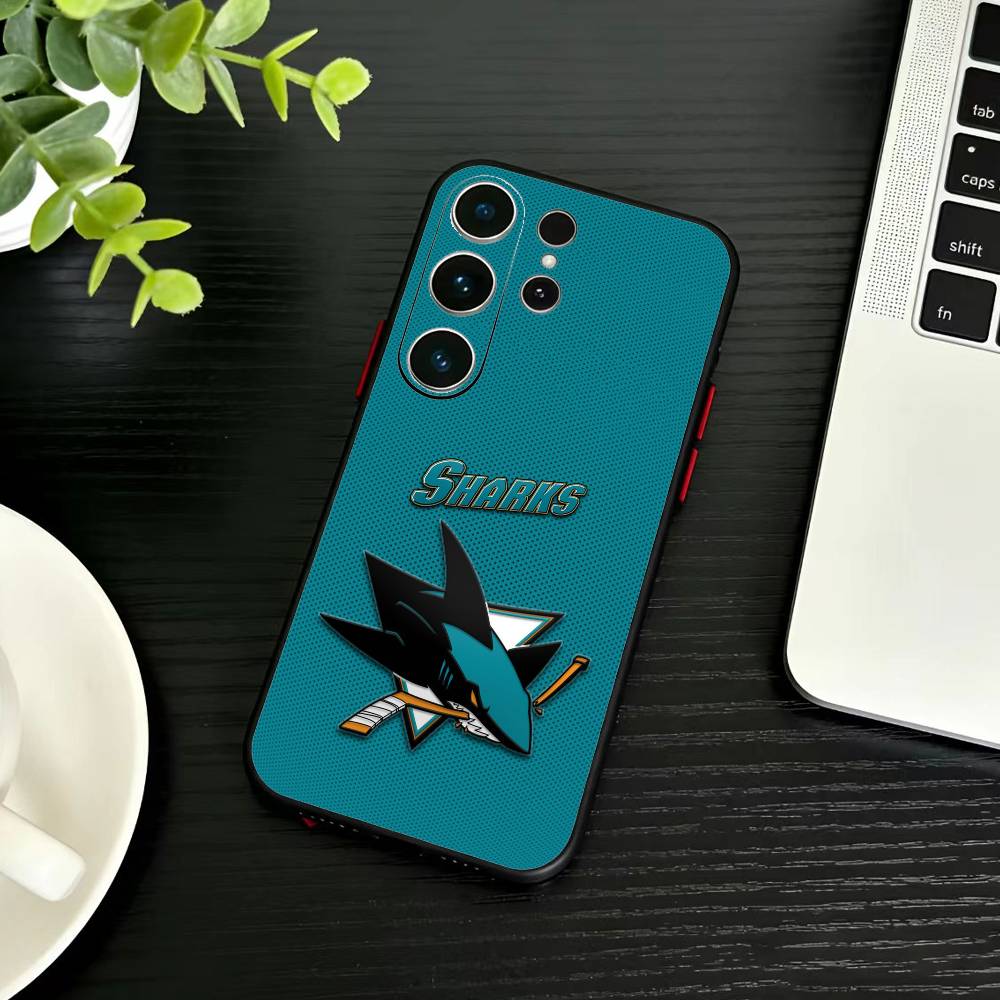 Чехол для телефона Macklin Celebrini San Jose Sharks для Samsung S26, S25, S24, S23, S22, S21, S20, S30, Ultra, Plus, Fe, Note, 5G Черный