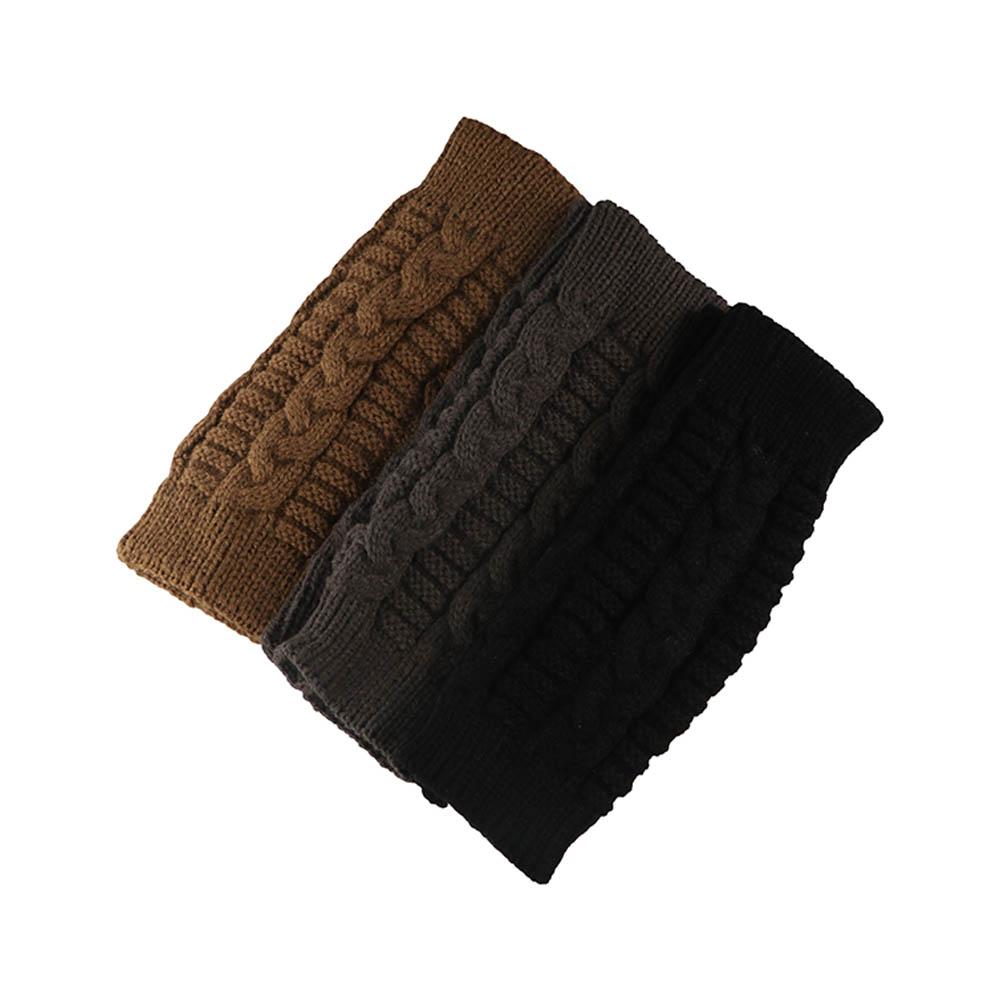 Outdoor Riding Mittens Knitted Gloves Half Finger Gloves Fashion Twists Gloves Men